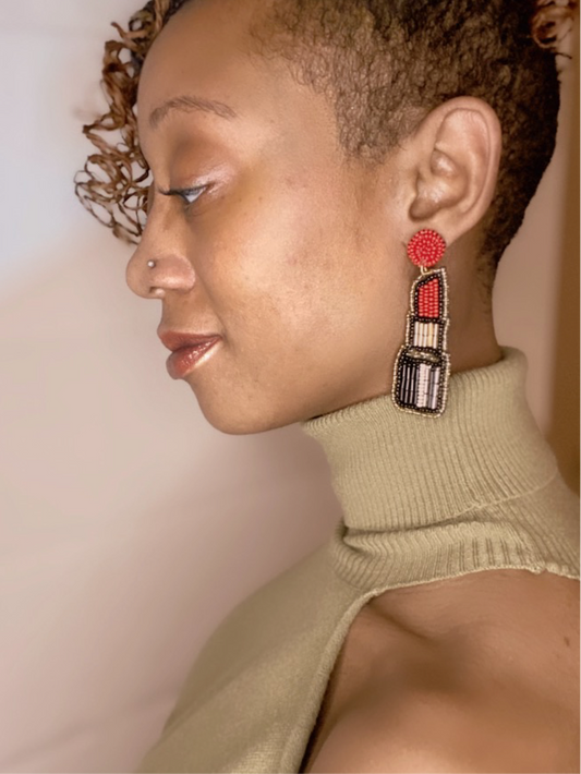 Lipstick earrings